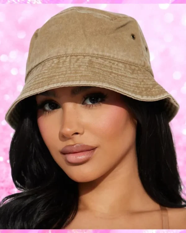 Bucket Sun Hat In Khaki