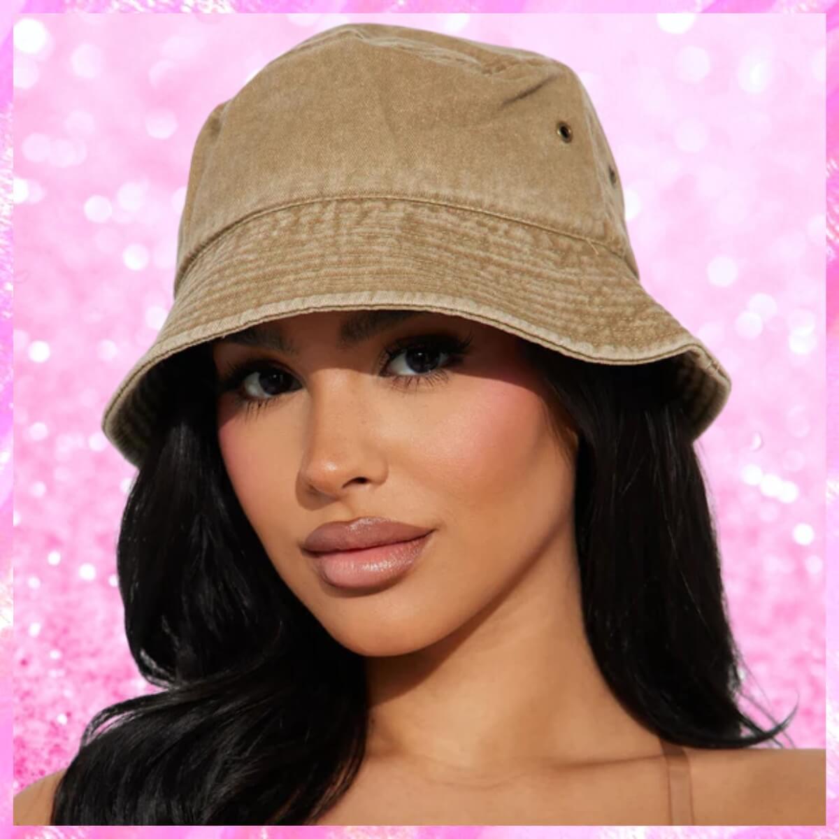 Bucket Sun Hat In Khaki