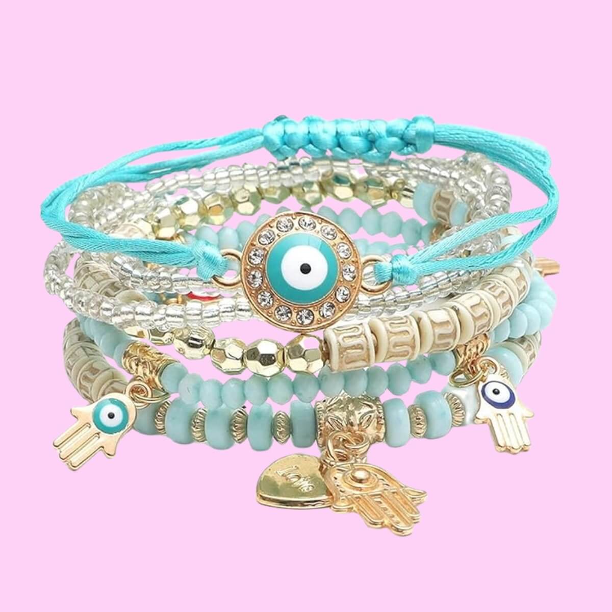 Charm Beads Rope Chain Bracelets