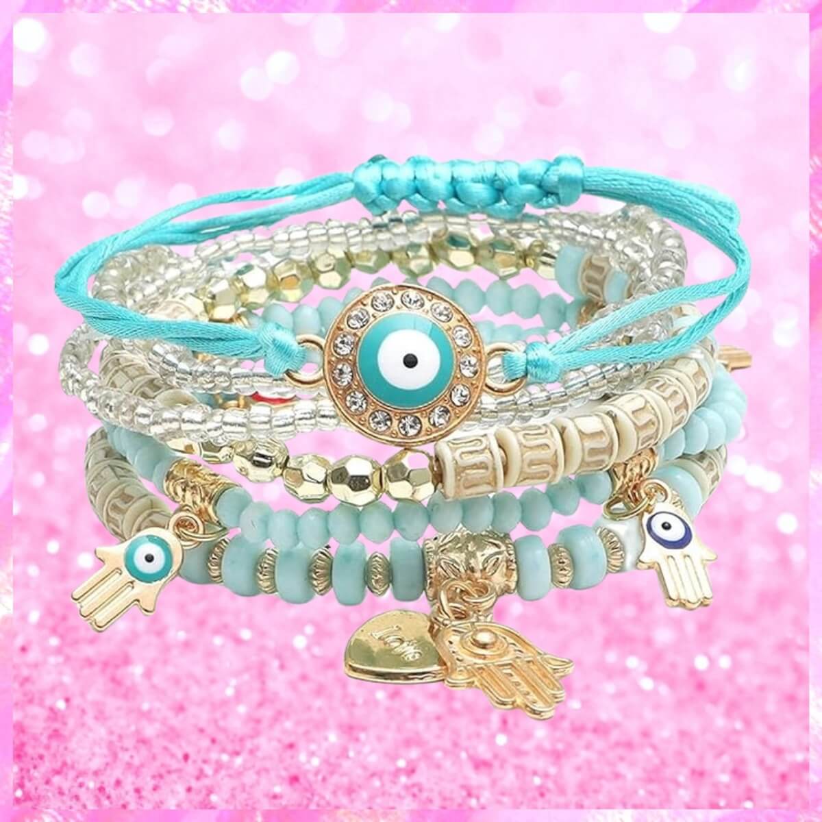 Charm Beads Rope Chain Bracelets