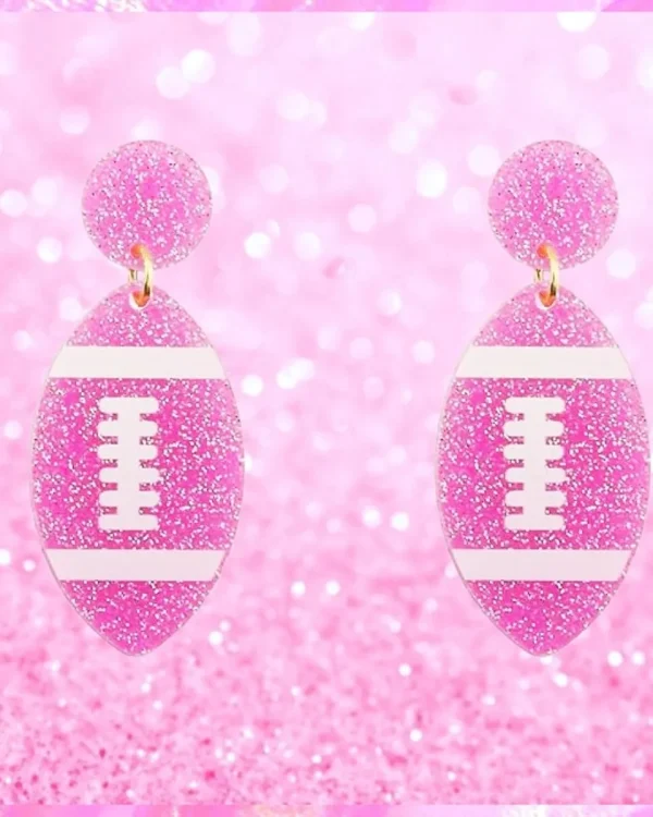 Football Dangle Earrings