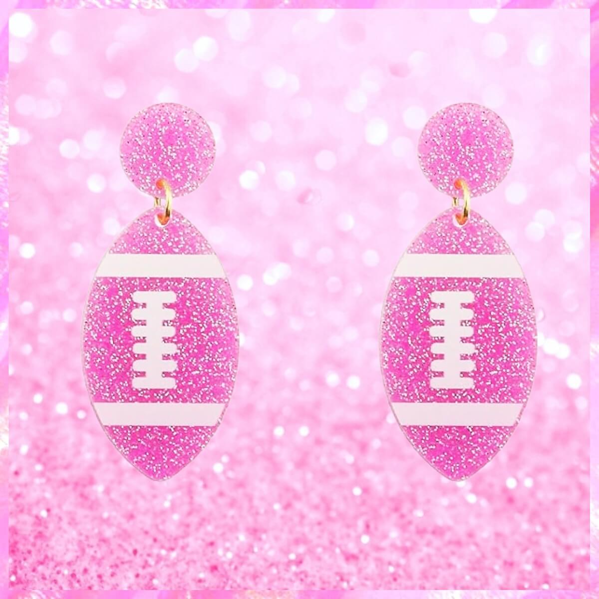 Football Dangle Earrings