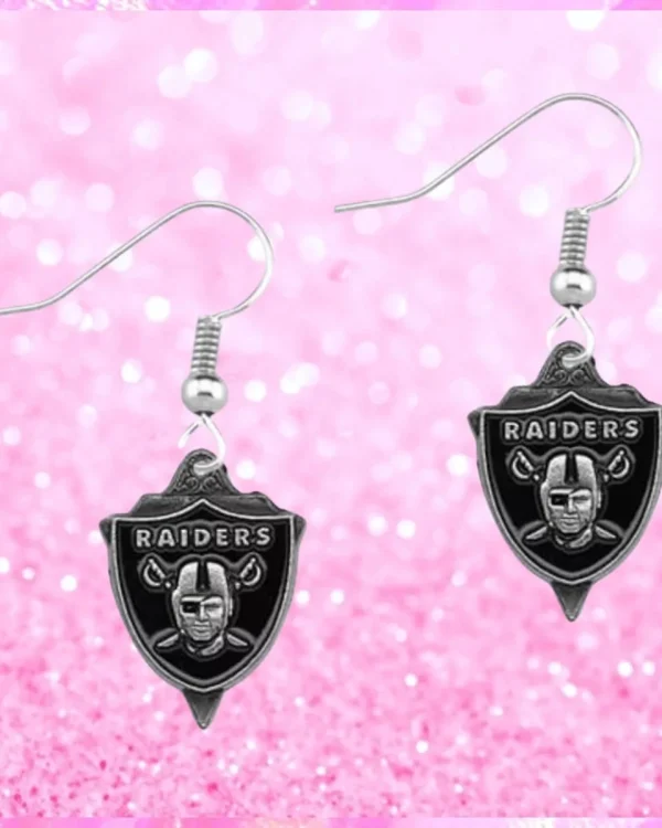 Football Team Logo Earrings Las Vegas Raiders