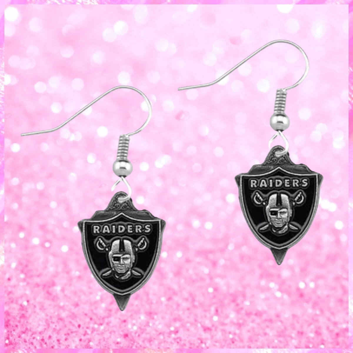 Football Team Logo Earrings Las Vegas Raiders