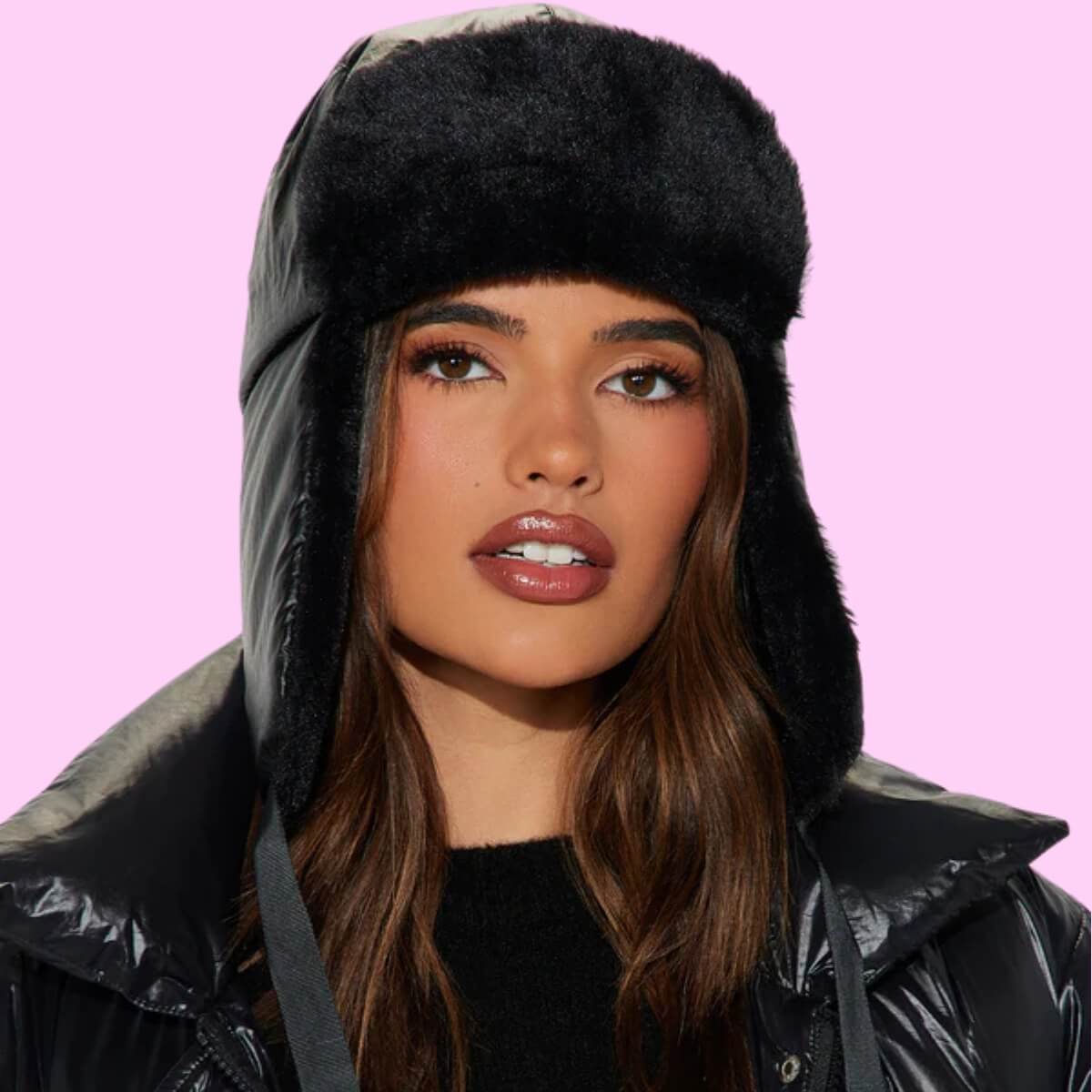 Genuine Leather Fur Bomber Hat
