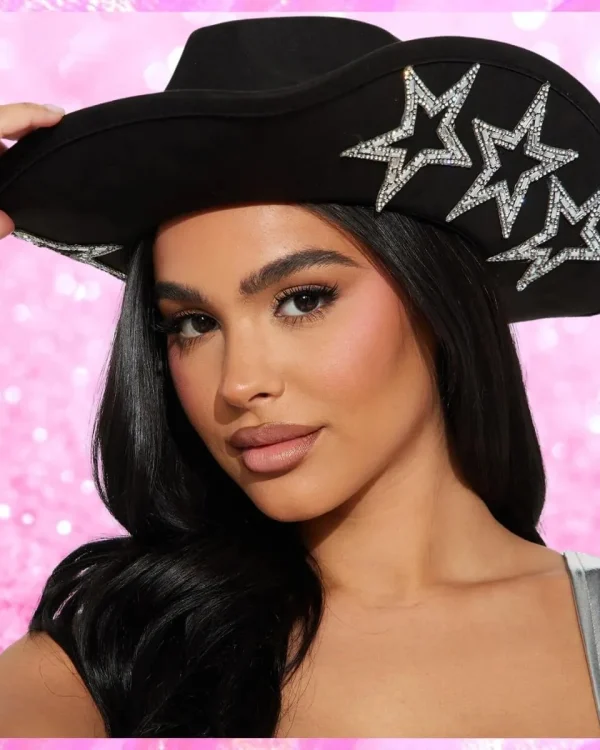 Star Cowboy Hat In Black