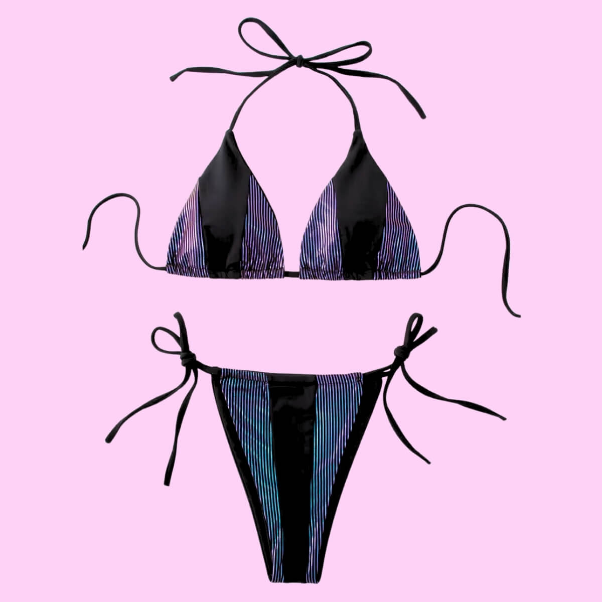 Metallic Halter Bikini