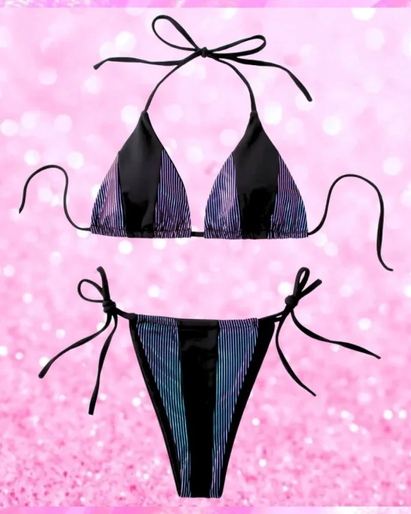 Metallic Halter Bikini