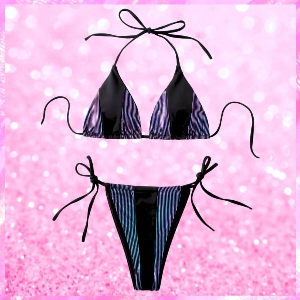 Metallic Halter Bikini