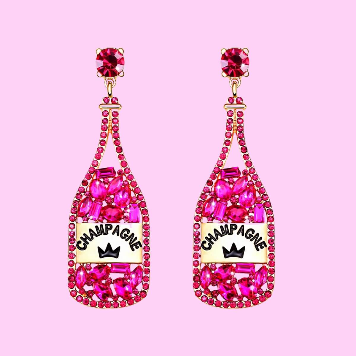 Pink Champaign Earrings