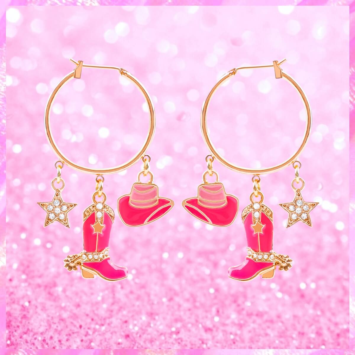 Western Cowboy Hat Boot Earring