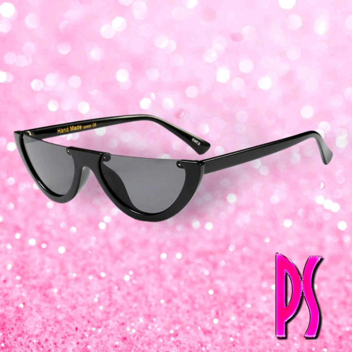 Black Half Frame Sunglasses