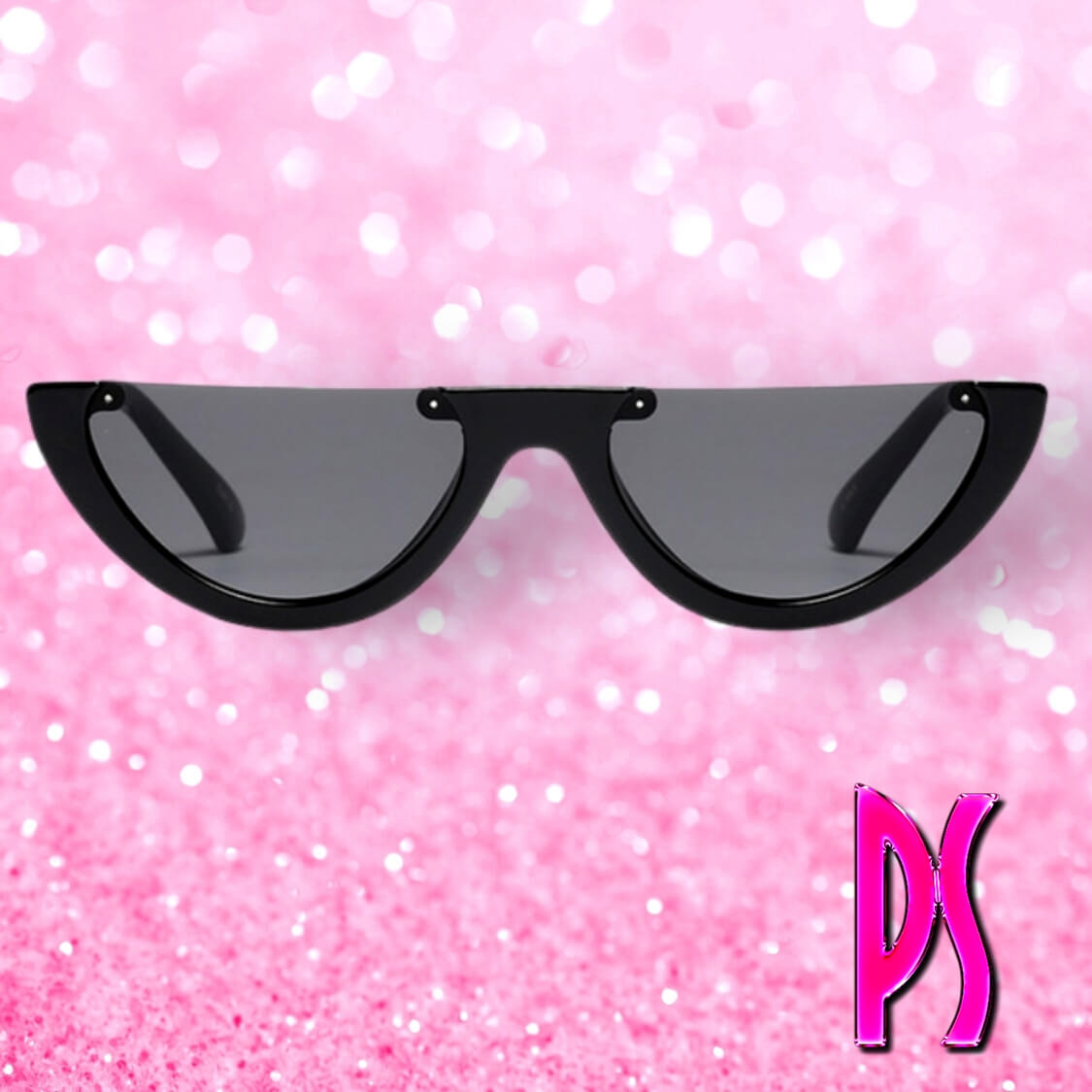 Black Half Frame Sunglasses