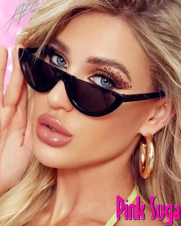 00 Black Half Frame Sunglasses