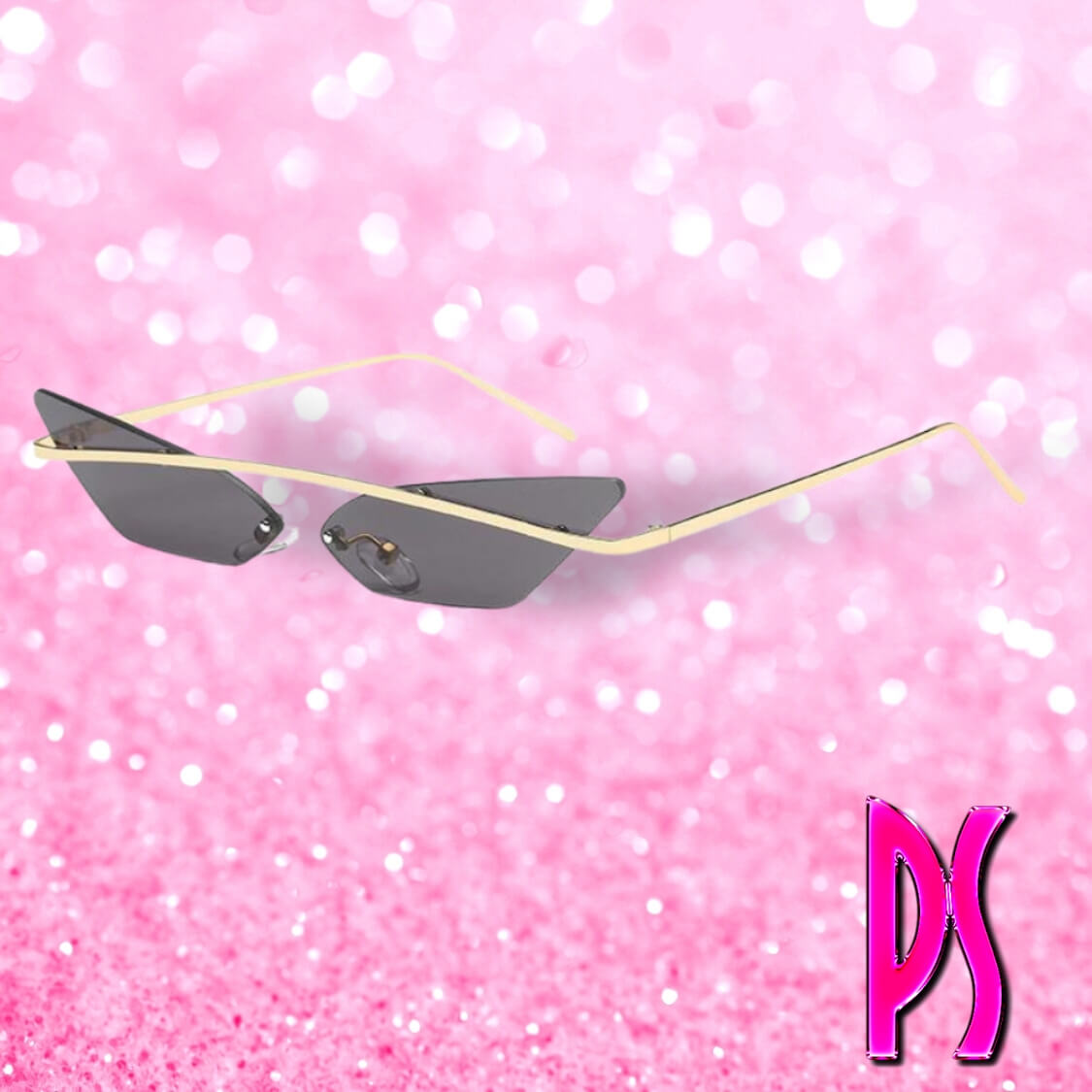 Black Lense Brow Bar Cat Eye Sunglasses