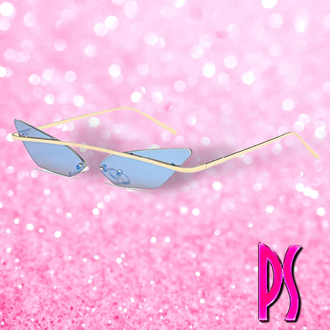 Blue Lense Brow Bar Cat Eye Sunglasses
