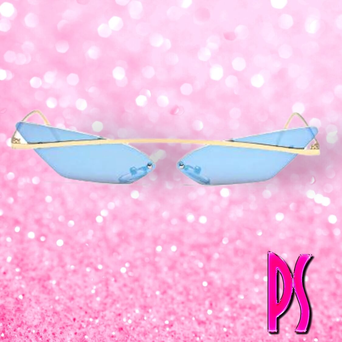 Blue Lense Brow Bar Cat Eye Sunglasses