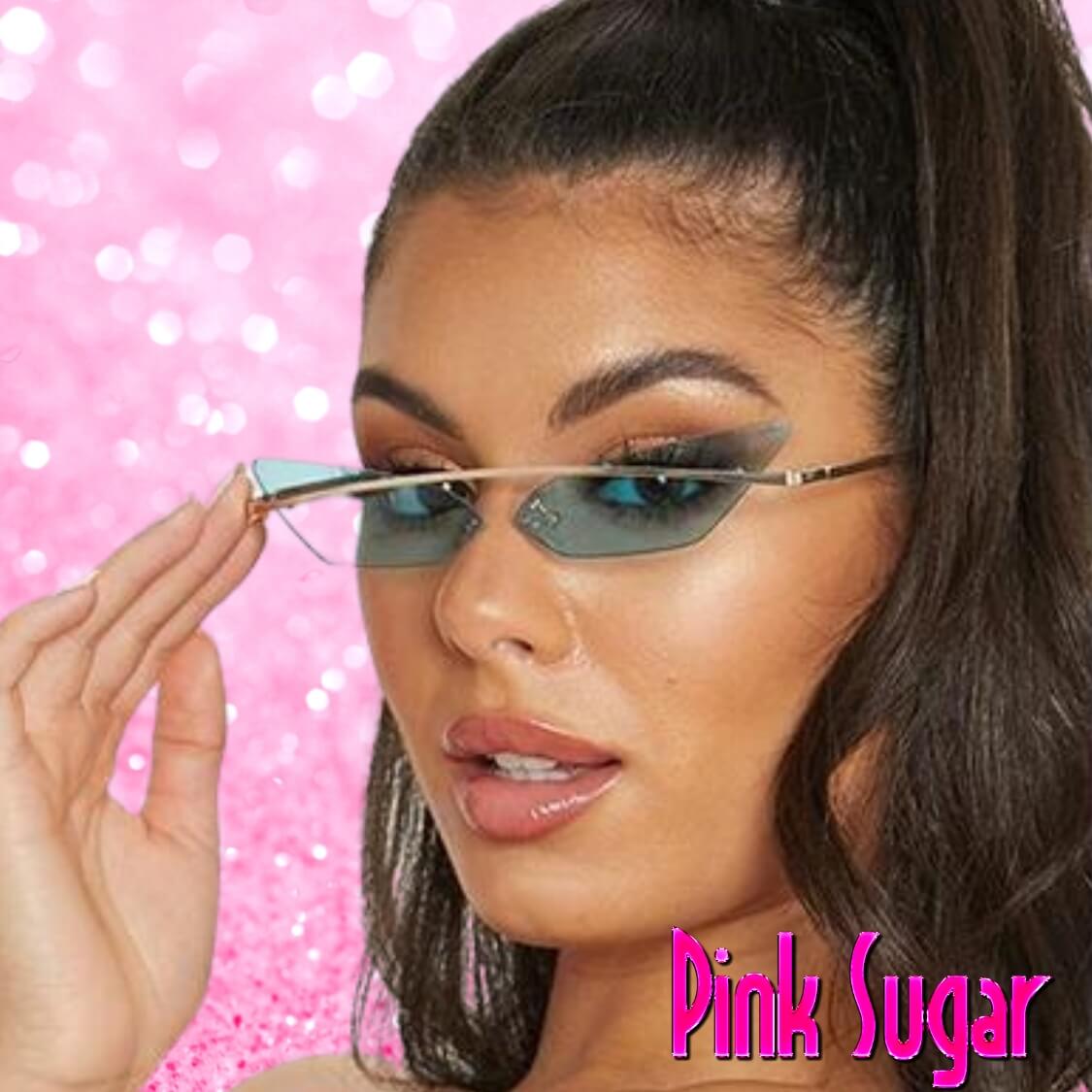Blue Lense Brow Bar Cat Eye Sunglasses