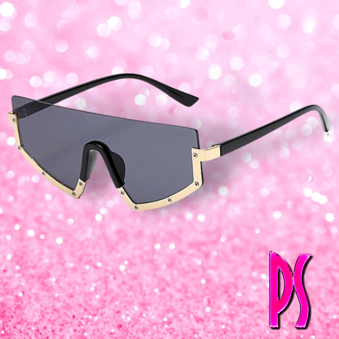 Flat Top Half Metal Frame Sunglasses