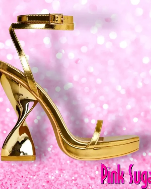 00 Gold Metallic Platform High Heels