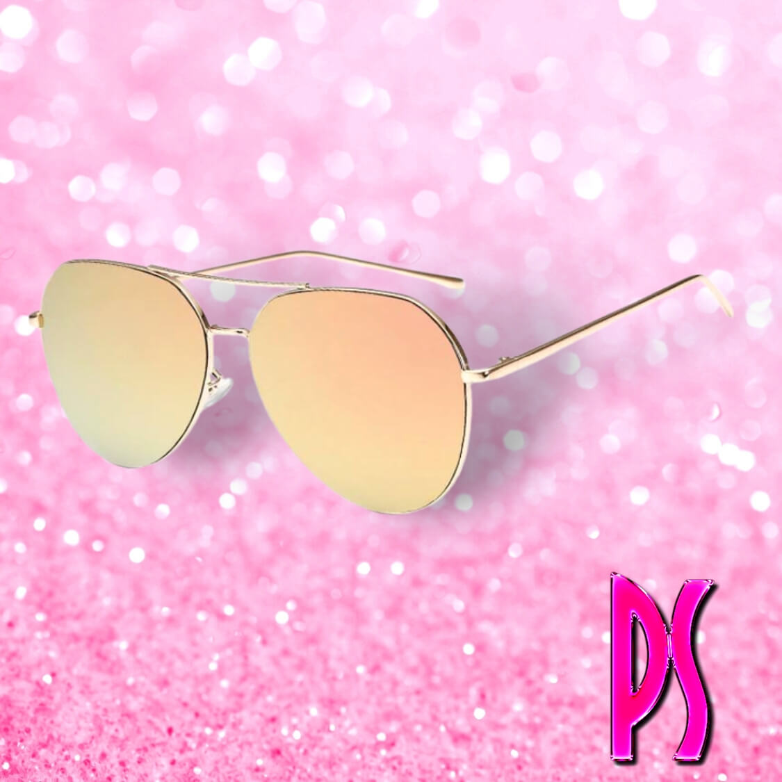 Pink Aviator Sunglasses