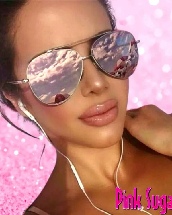 00 Pink Aviator Sunglasses