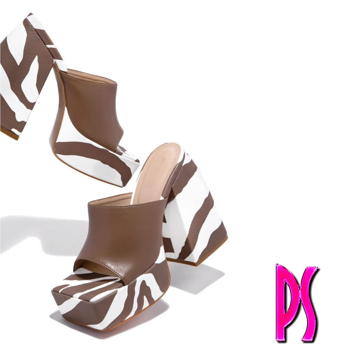 Platform Block Heel Mules