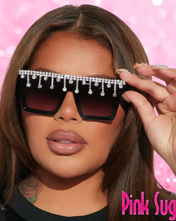 00 Rhinestone Drip Sunglasses
