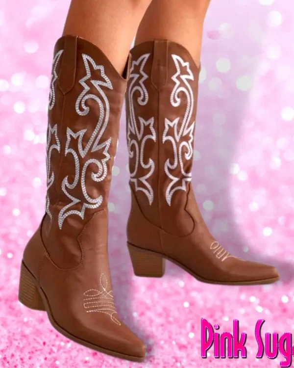 00 Stacked Heel Western Boots