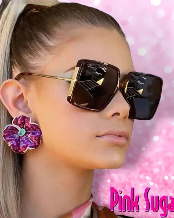 00 Thick Square Polarized Sunglasses