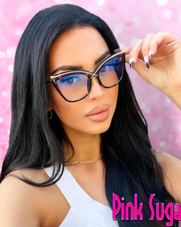 00 Tortoise Anti blue Light Glare Clear Glasses