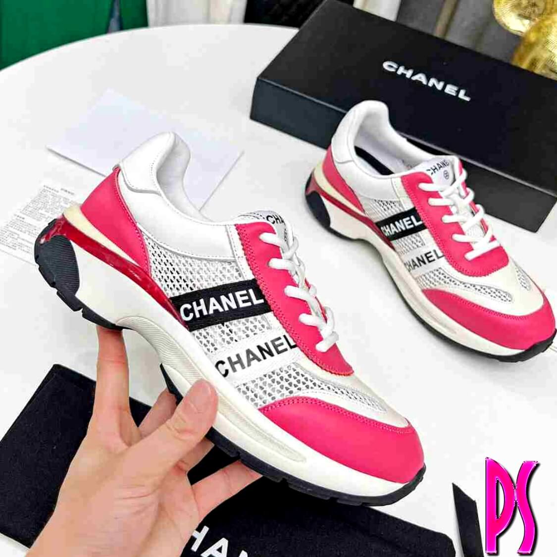 Chanel Breathable Jogging Shoes Pink