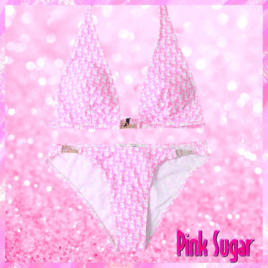 Christian Dior Halter Bikini Pink