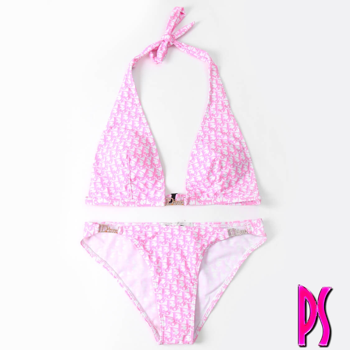 Christian Dior Halter Bikini Pink
