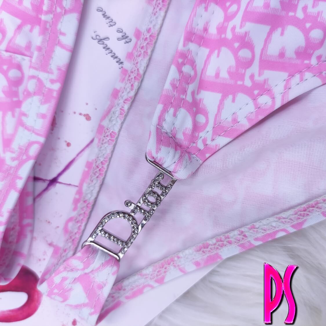 Christian Dior Halter Bikini Pink