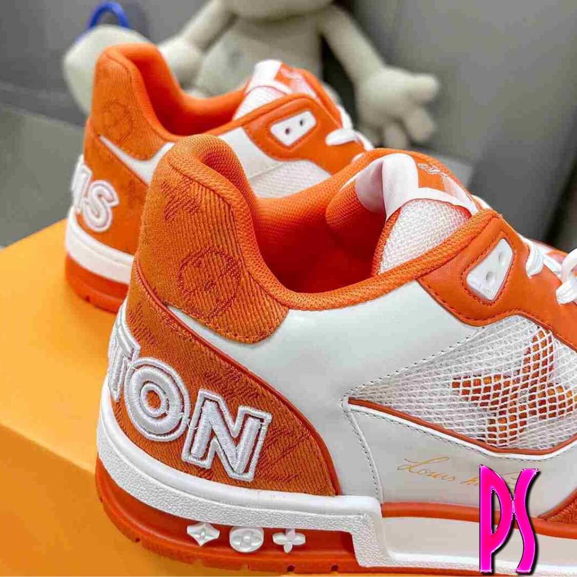 Louis Vuitton Logo Trainer Sneaker Orange