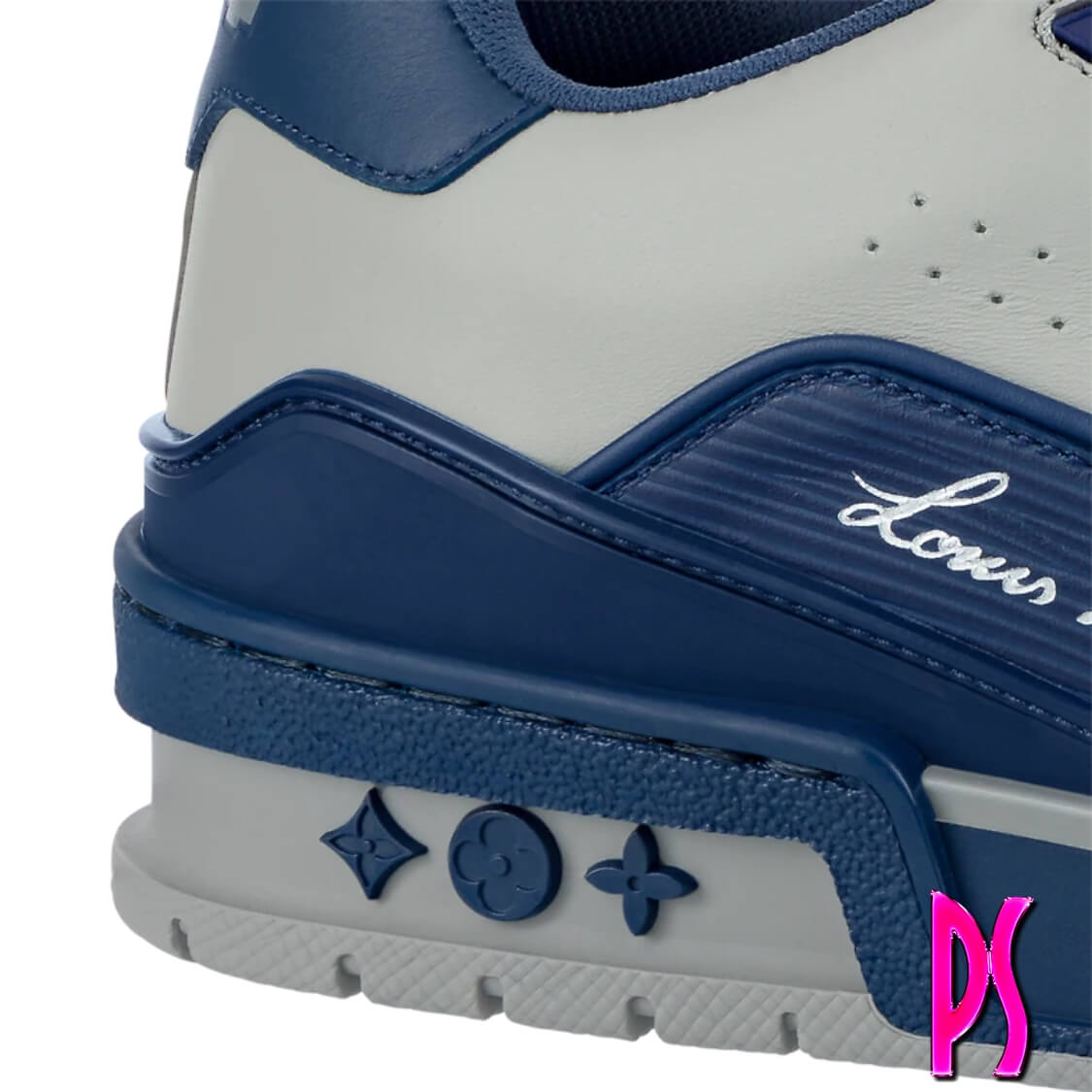 Louis Vuitton Trainer Sneaker Blue Grey