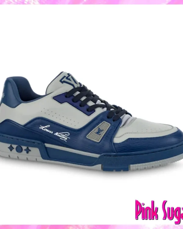 Louis Vuitton Trainer Sneaker Blue Grey