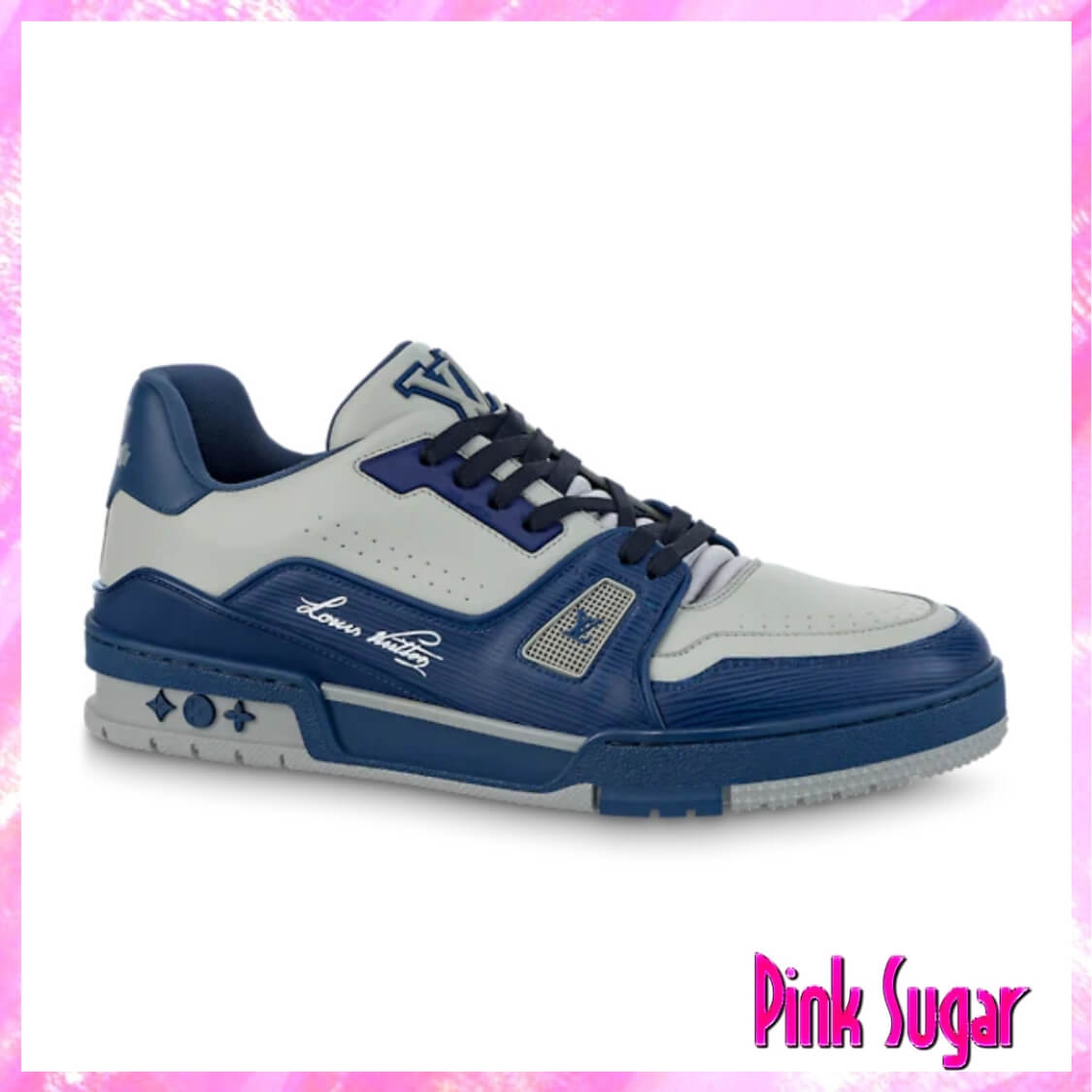 Louis Vuitton Trainer Sneaker Blue Grey