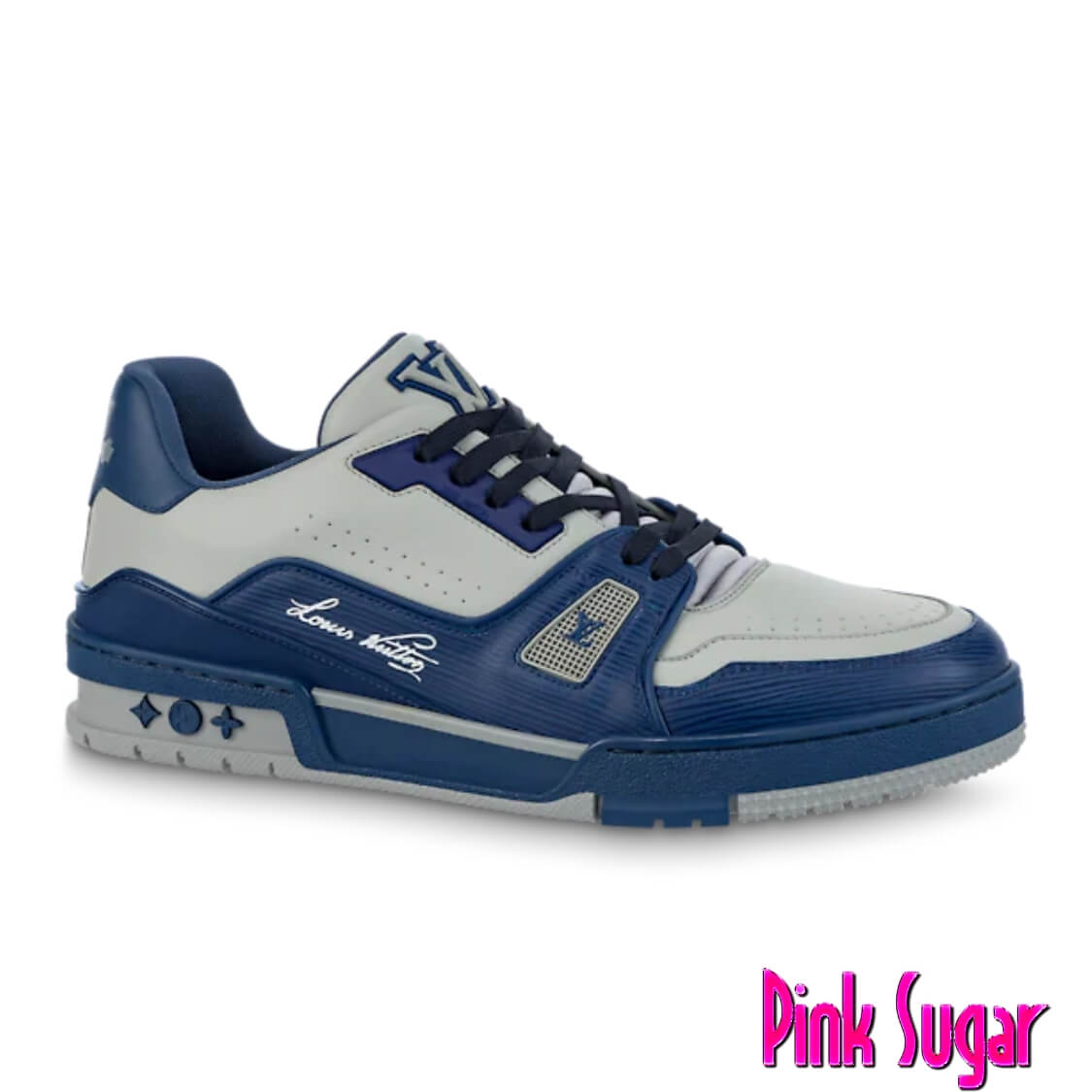 Louis Vuitton Trainer Sneaker Blue Grey