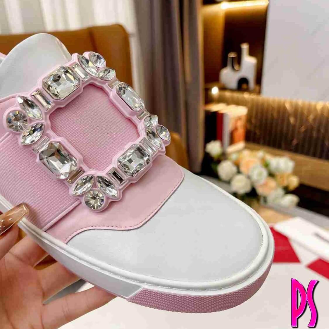 Roger Vivier Embellished Slip-On Sneakers