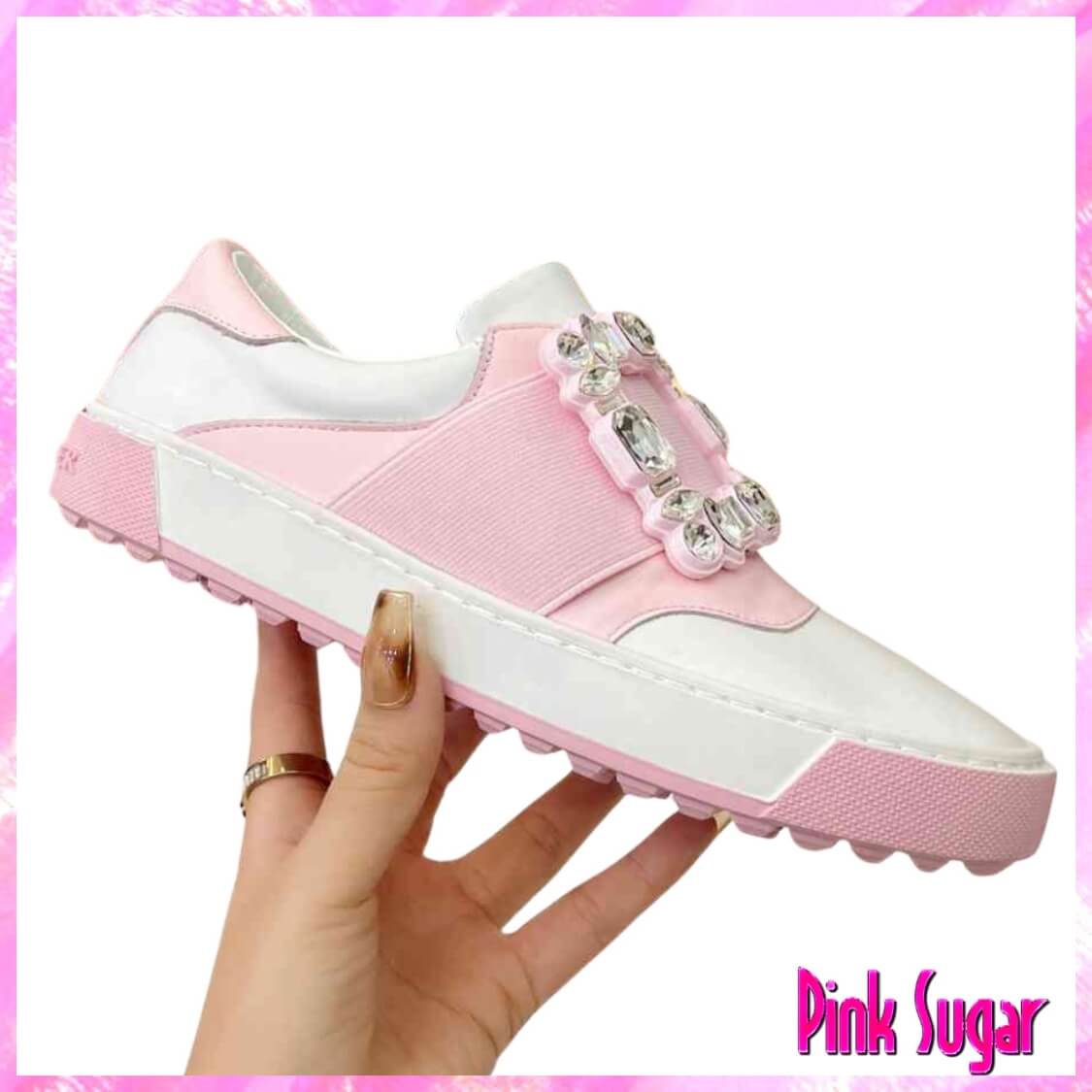 Roger Vivier Embellished Slip-On Sneakers