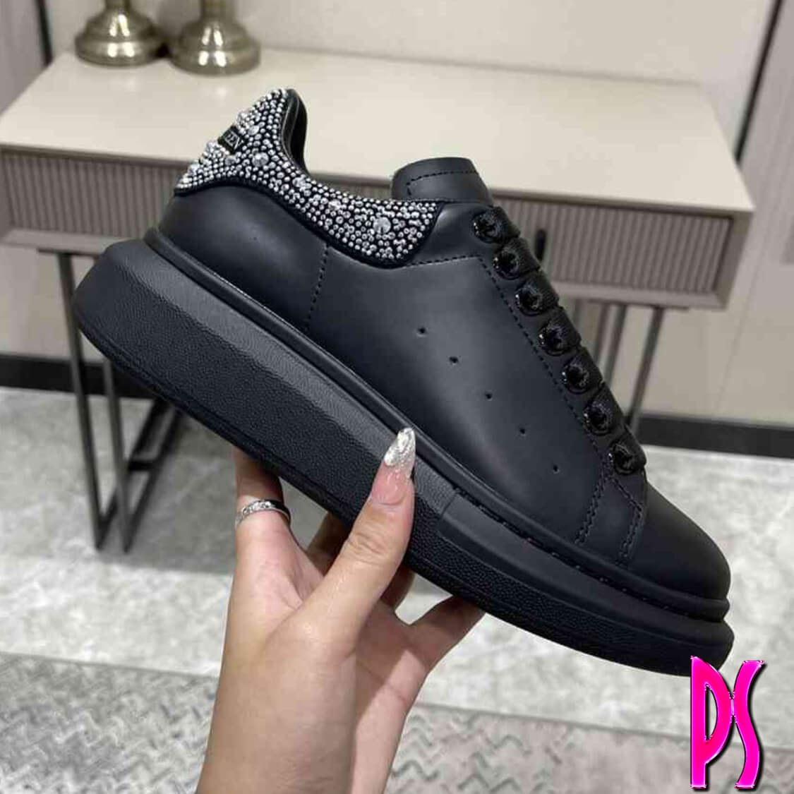 Sneakers With Crystals Black