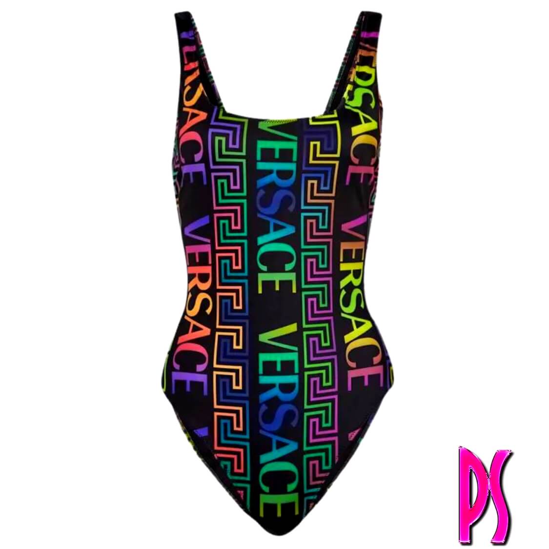 Versace Rainbow Logo Swimsuit