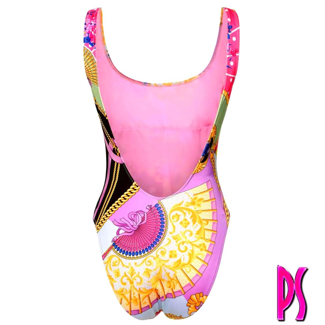 Versace Fan Printed Swimsuit