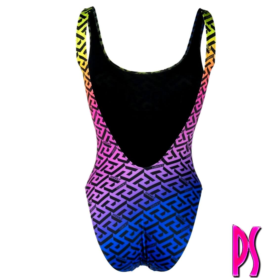 Versace La Greca-Print Swimsuit