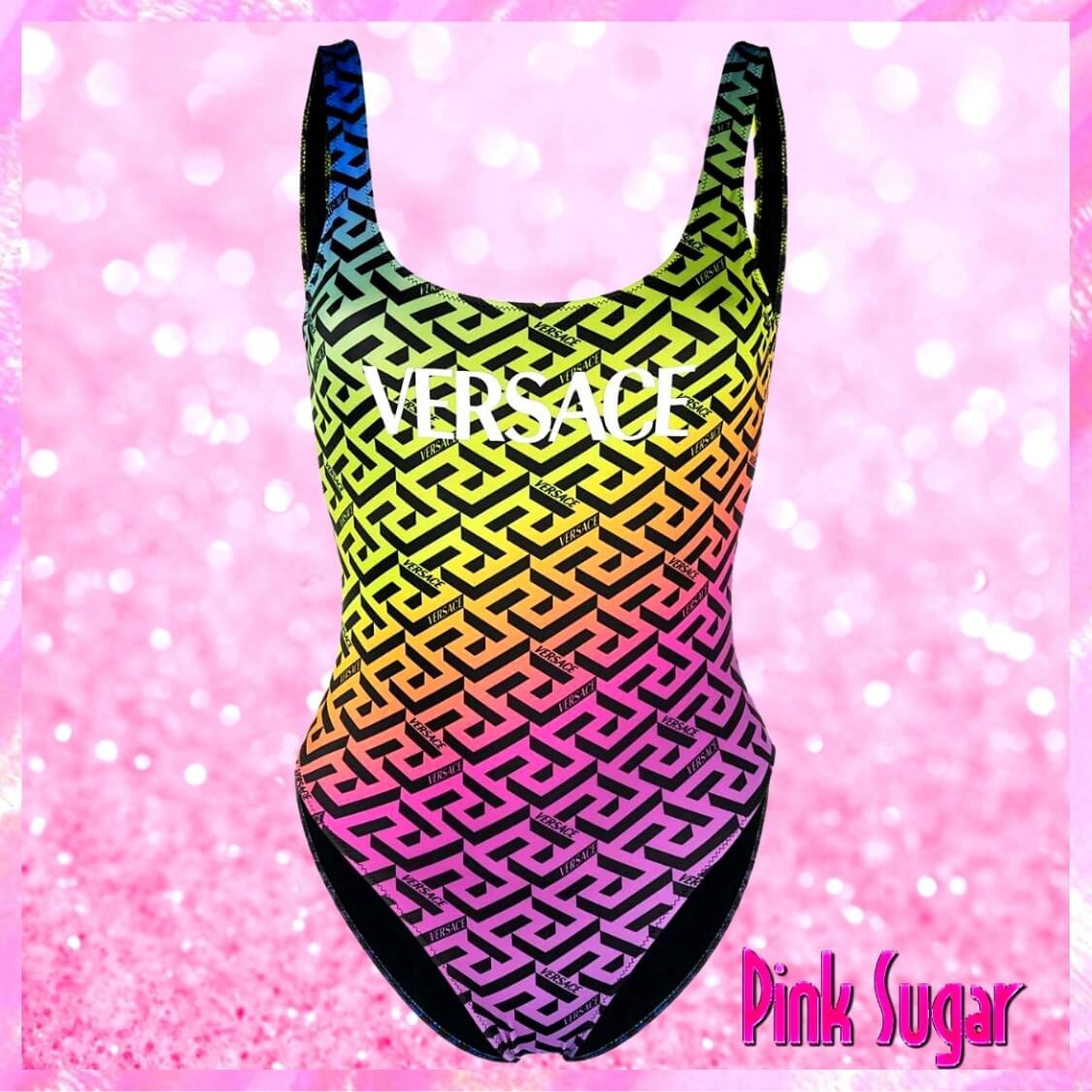 Versace La Greca-Print Swimsuit