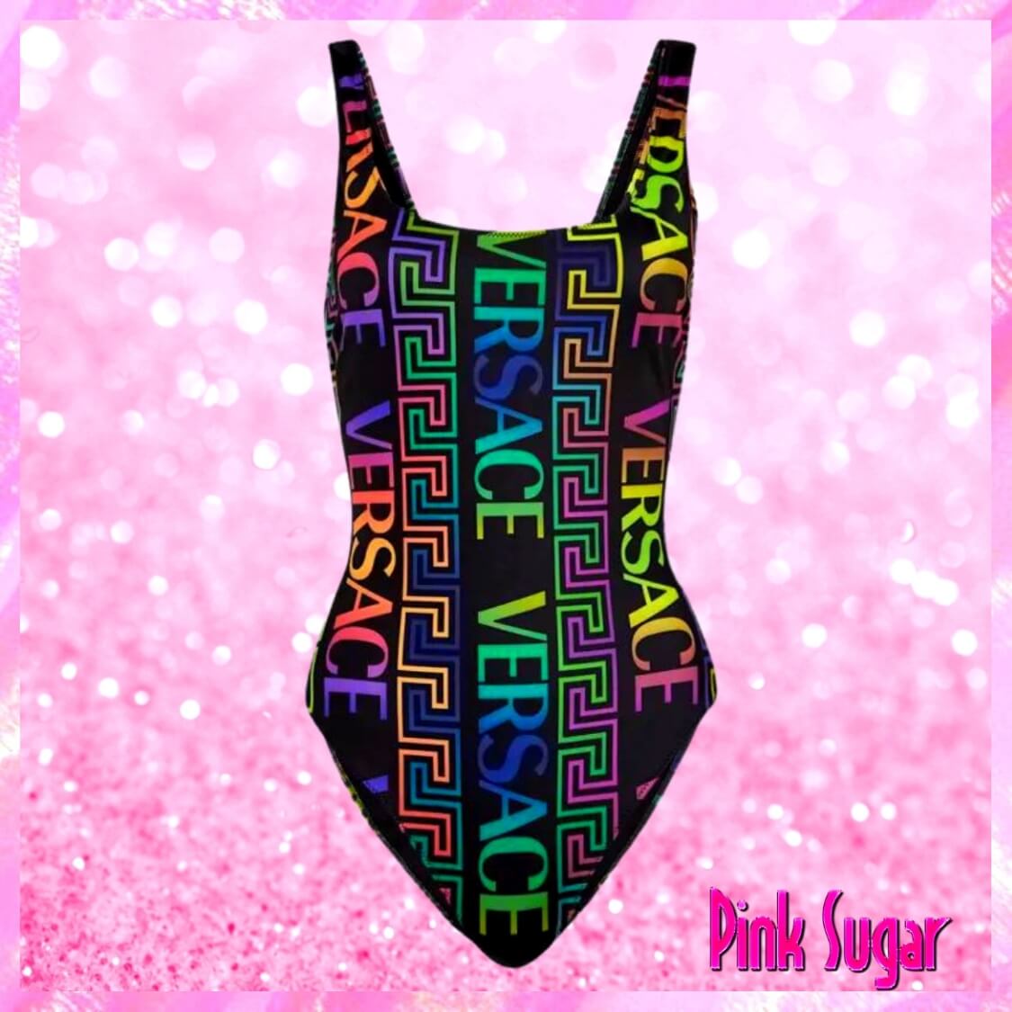 Versace Rainbow Logo Swimsuit
