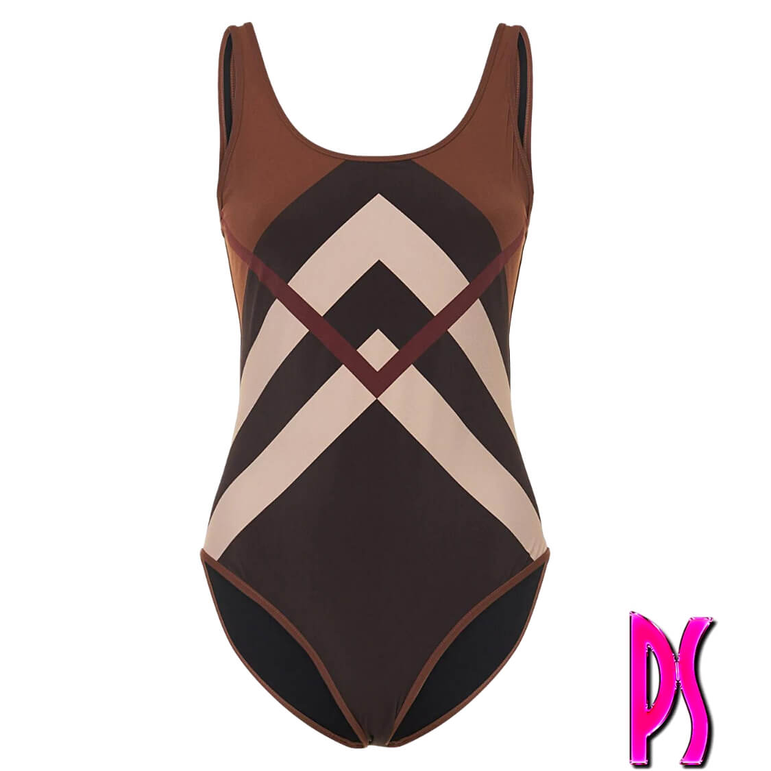 Burberry Chevron Check Swimsuit