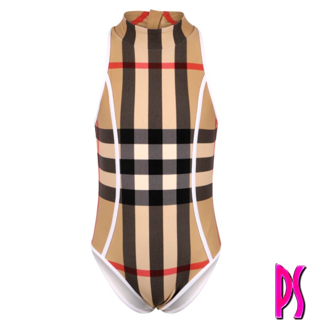 Burberry Girls Plaid Swimsuit